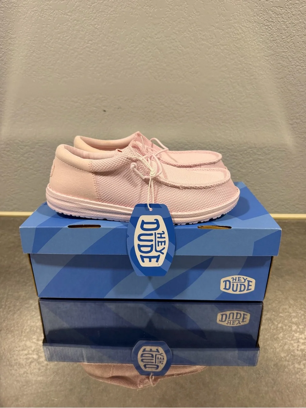 Hey Dude Wally Youth Funk Mono Light Pink J5 EU 37 Slip-On Shoes NWB